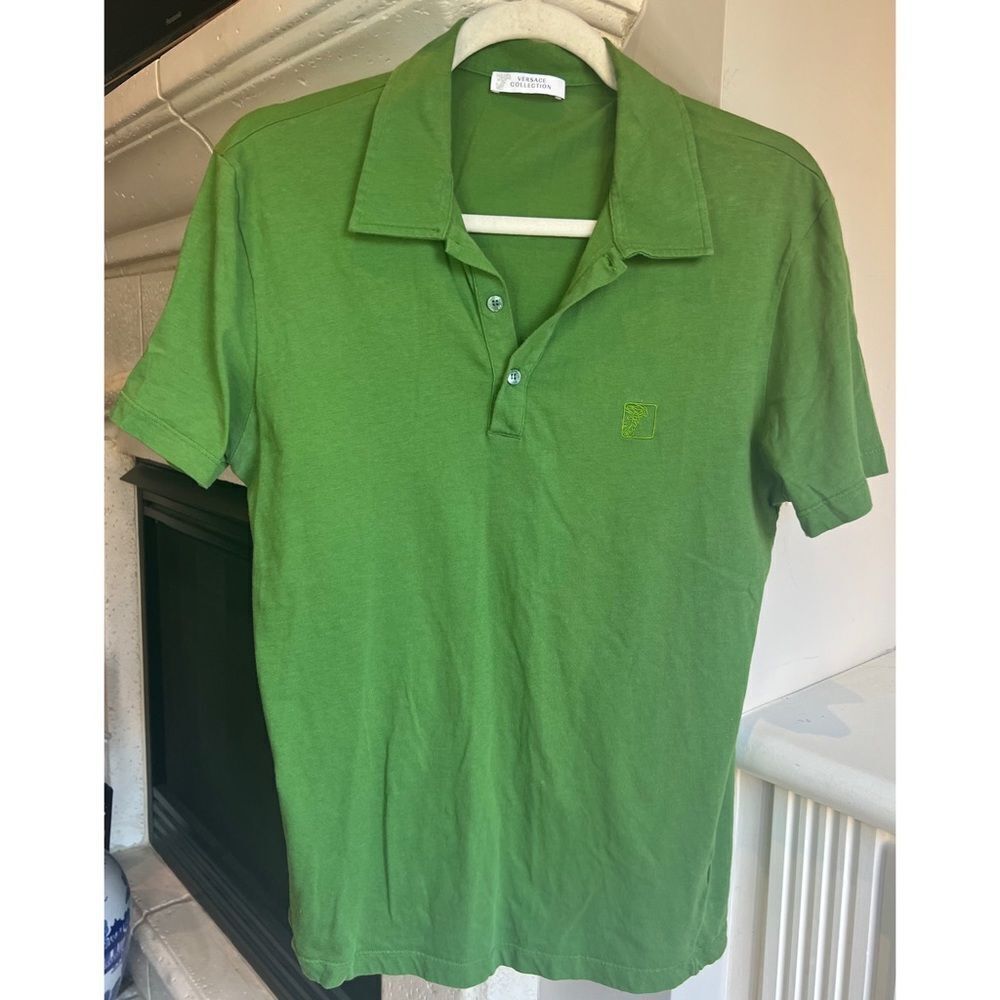 Versace Collection Men’s Soft Cotton Polo Shirt Short Sleeve Size Medium